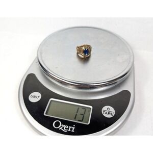 Vintage Jostens 10k Gold Class Ring 13g Bel Air High School 1974 Blue Stone